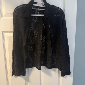 AGB Byer California - Black Lace Top - Medium